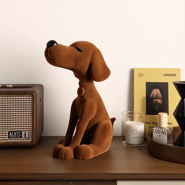 贝汉美旺财来福狗装饰摆件轻奢家居玄关电视柜酒柜送闺蜜乔迁礼物