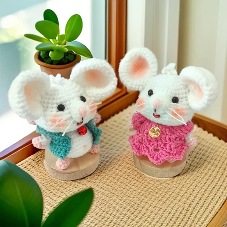【材料包/成品♥小老鼠】手工毛线钩织玩偶