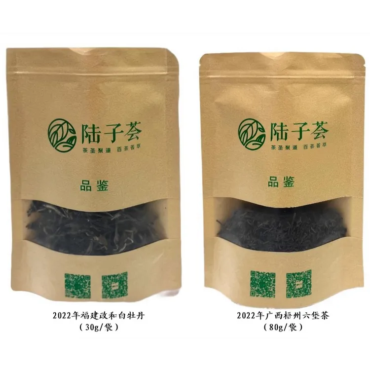 陆子荟品鉴组合装：2022年广西梧州六堡+2022年福建政和白牡丹 