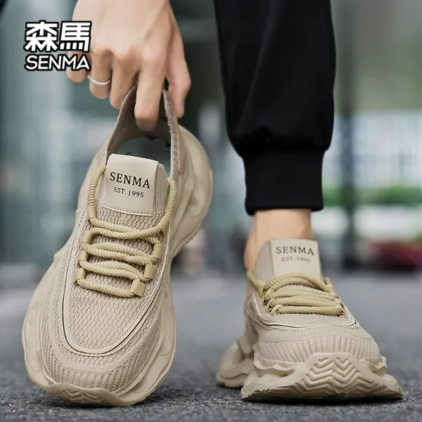 森马男鞋夏季新款飞织网面透气户外运动老爹鞋男款轻薄软面袜子鞋