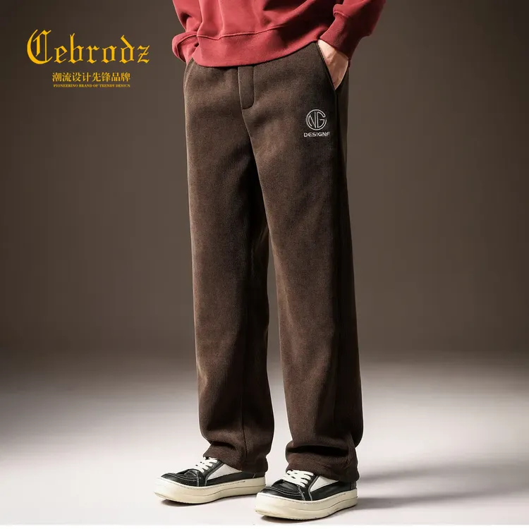 法国Cebrodz高端灯芯绒休闲裤男士新款潮流宽松束脚运动哈伦卫裤
