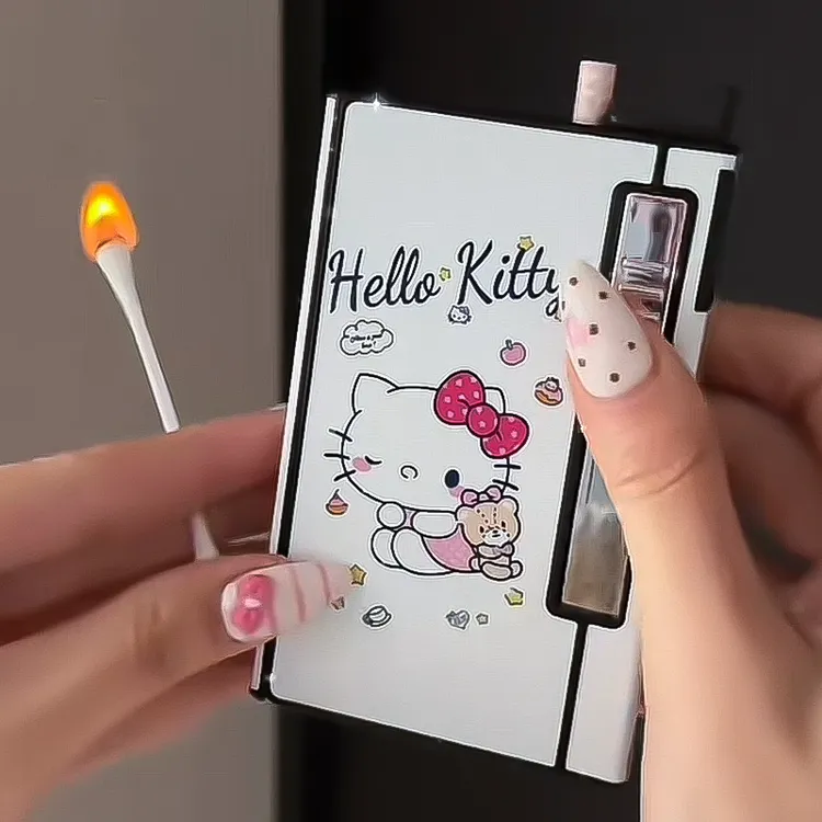 三丽鸥创意细支烟盒打火机一体20支大容量抗压防潮卡通送男女朋友