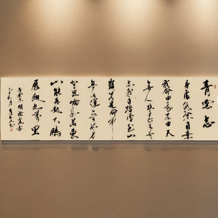 《青云志》纯手写行书书法作品未装裱大尺寸50×180cm