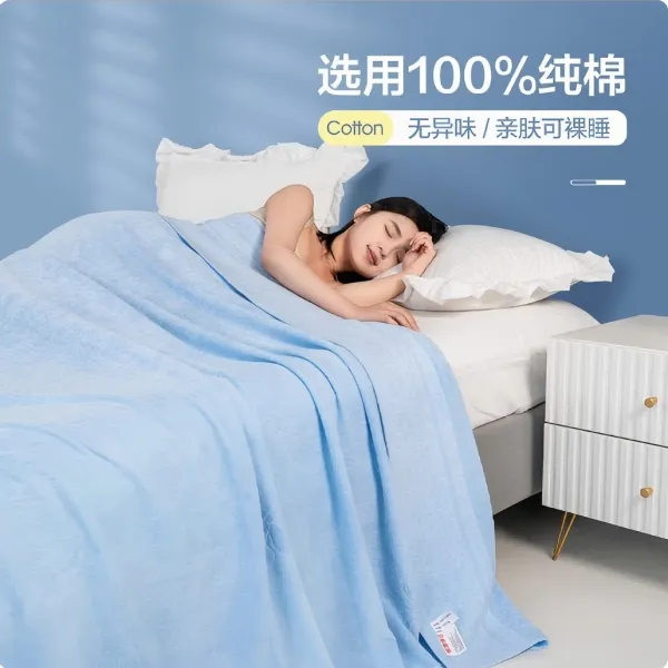 恒源祥上海老牌全棉老式毛巾被夏季家用毛巾毯纯棉成人午睡空调被