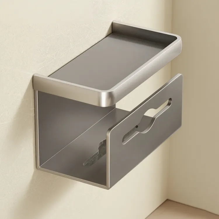 卫生间纸巾盒洗手间浴室免打孔厕所卷纸置物架壁挂抽纸盒架厕纸盒