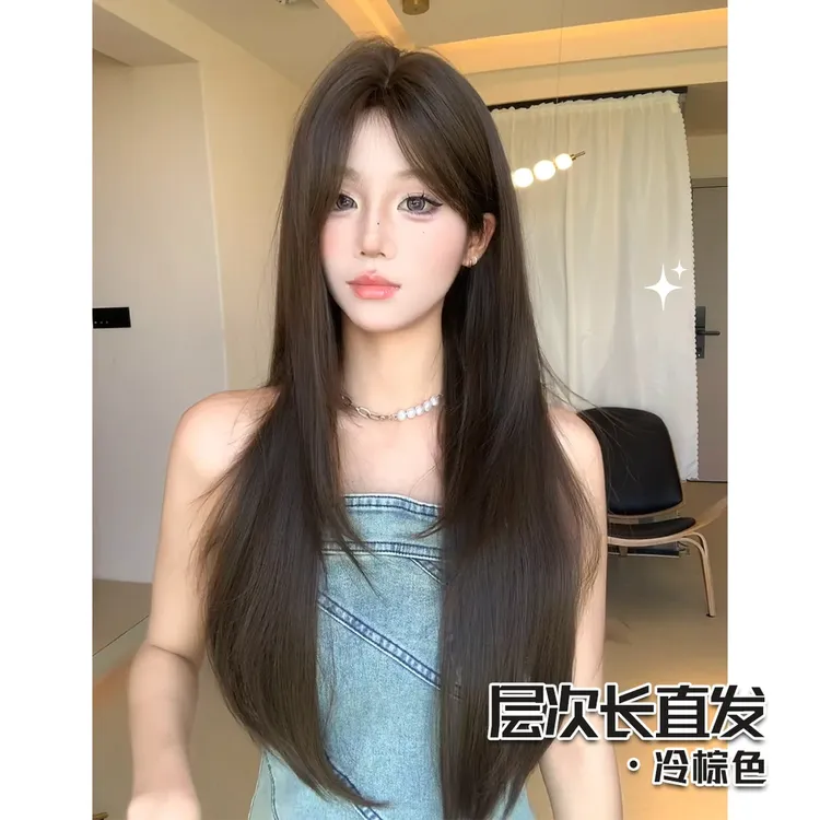 【朱砂痣】假发女日常韩系气质长直发温柔甜美修脸同款减龄整顶假发