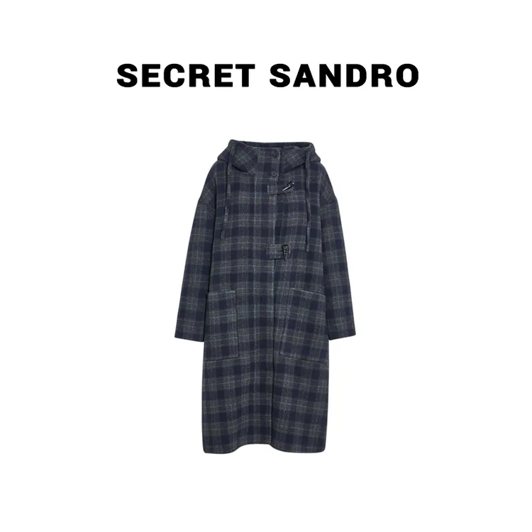 【绵羊毛牛角扣大衣】Secret Sandro 楚楚  V85226174N