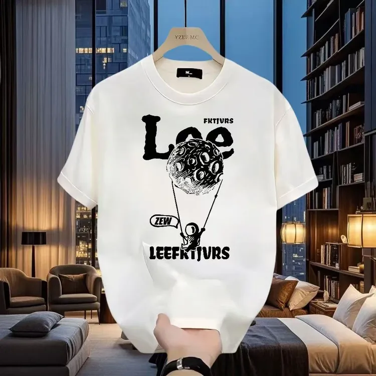 美式痞帅重磅纯棉短袖T恤青年男女款夏季ins潮牌街头修身百搭上衣