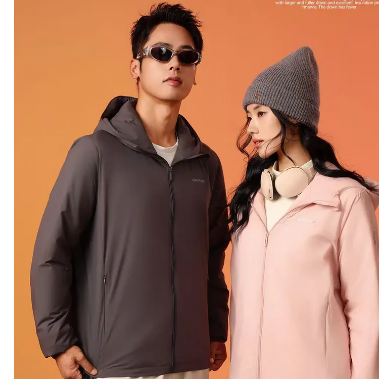 90%绒！户外登山轻柔极寒男女情侣羽绒服