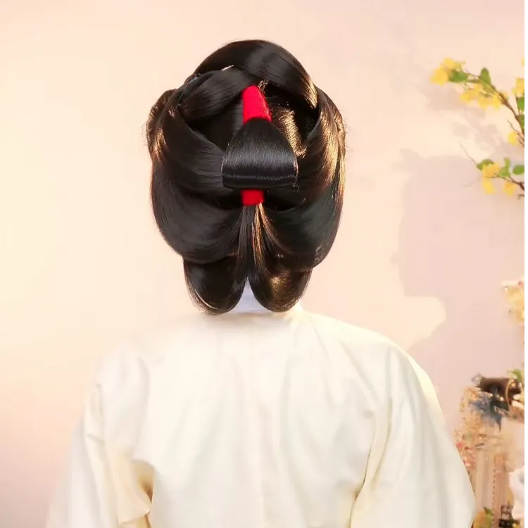 几朵专属 简版三绺头 蓝熙亚莉 全发丝非抓夹 二次元古风汉服发髻