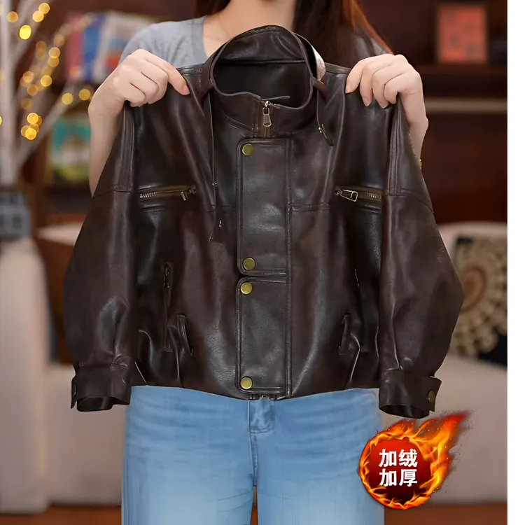 男童皮衣加绒加厚夹克2025短款韩版设计师童装洋气男女童冬季外套