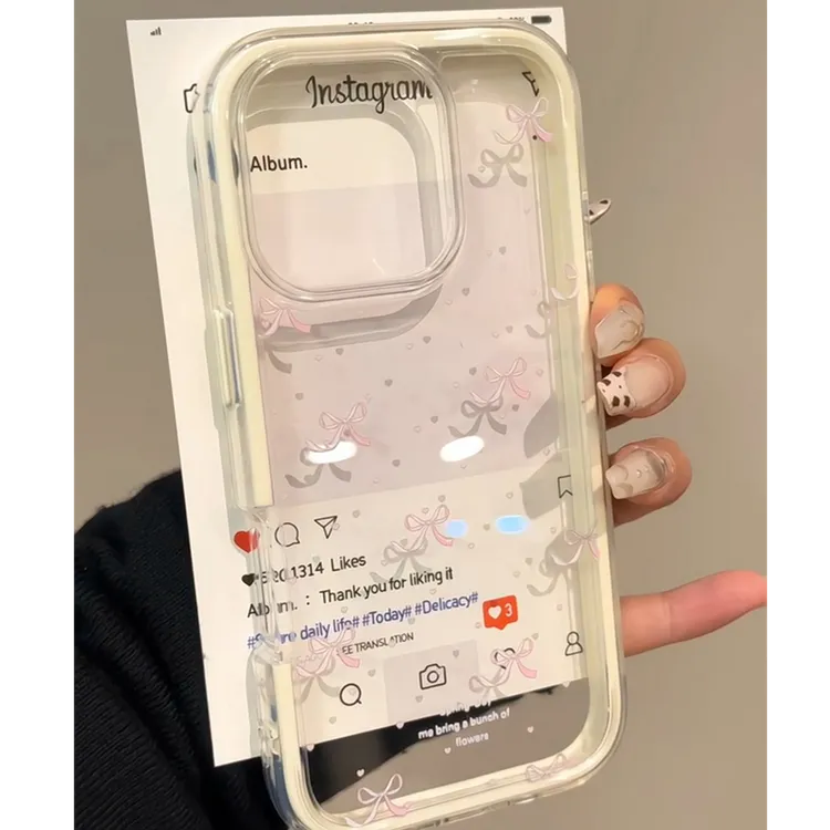 小众蝴蝶结适用苹果15手机壳iPhone16/14/13promax新款华为pura70