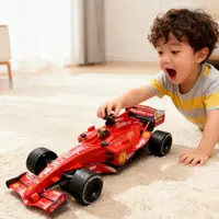 f【千1】新款35厘米惯性赛车DIY玩具(电商盒发货) 非遥控