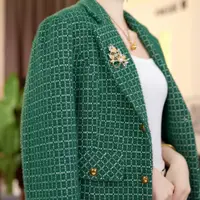 W96【高品质】短款法式高级感粗花小香风外衣-靖靖