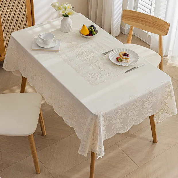 【宽90*长140】米白色百搭防水防油污桌布桌布茶几布防烫餐桌布