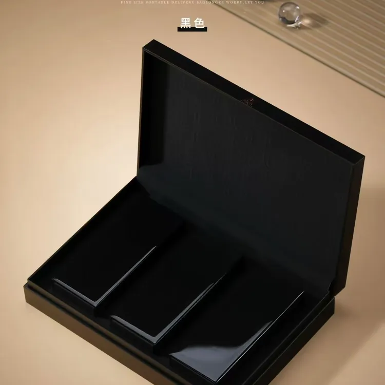 高端烤漆新款长六泡大红袍肉桂红茶茶叶空礼盒子岩茶通用包装定制