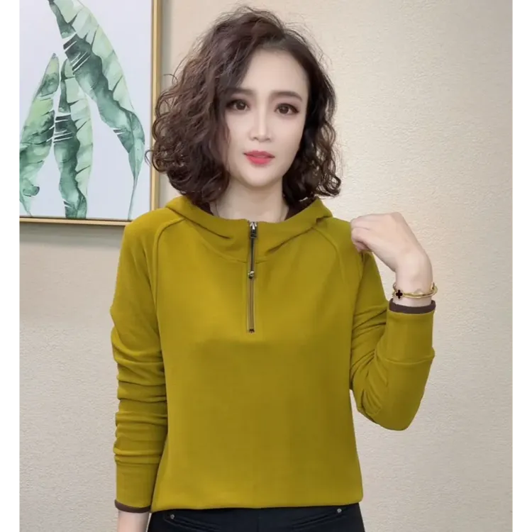 2025秋冬新款打底卫衣连帽显瘦显瘦宽松型百搭上衣卫衣#994471