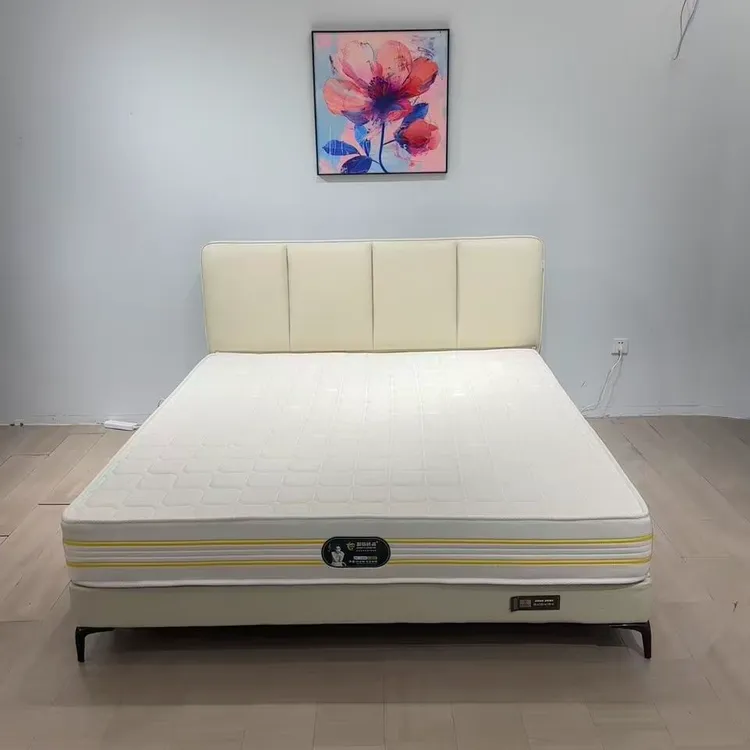 【钢琴键】新牛皮实木软包床意式简约轻奢婚床双人床儿童床主卧床