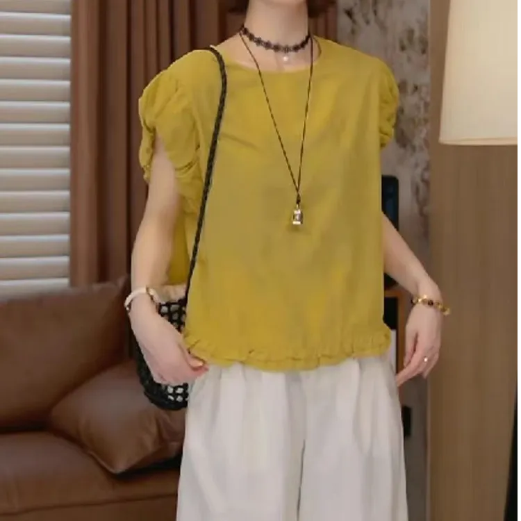 镜面显瘦气质高级感短袖99913