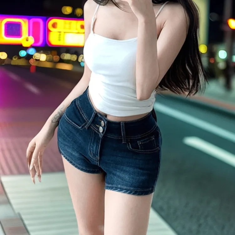 休闲风牛仔短裤女辣妹风低腰2025夏季紧身纯欲风弹力百搭短款热裤