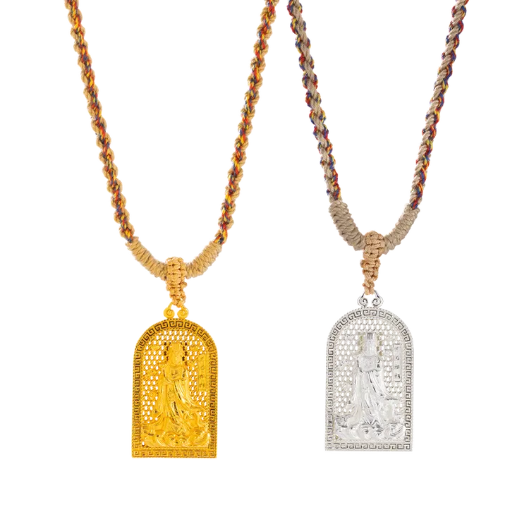 吊坠925银 茉奢 925银天后福牌吊坠国潮银饰古法传统文化价值饰品