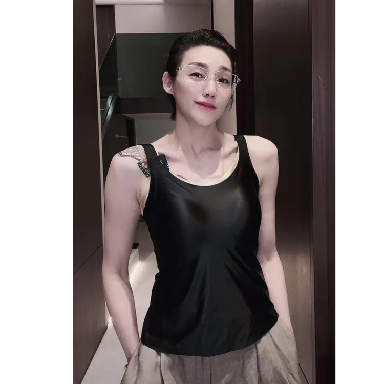 不显胖 可真空 双色吊带背心 BX0222