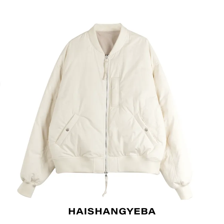 【海上叶爸】新款2025秋冬百搭90白鸭绒男女同款厚款休闲棒球羽绒服