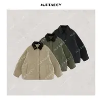 桃桃家-【假期】MAX MR*秋冬时尚灯芯绒翻领菱形格棉服外套女1047
