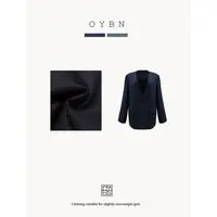 OYBN欧阳贝妮【佛罗伦萨】微胖大码100亚麻V领西装外套 1019