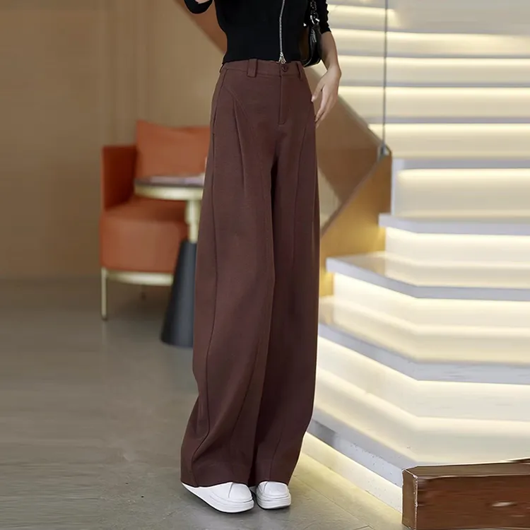 【厚呢子贝斯裤】休闲阔腿裤秋冬糯感垂感宽松显瘦高腰时尚百搭5888