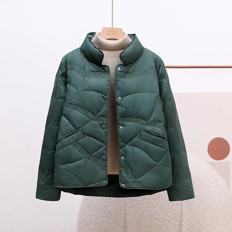 25213冬季短款羽女百搭2025新款立领轻薄时尚外套洋气潮女款棉服