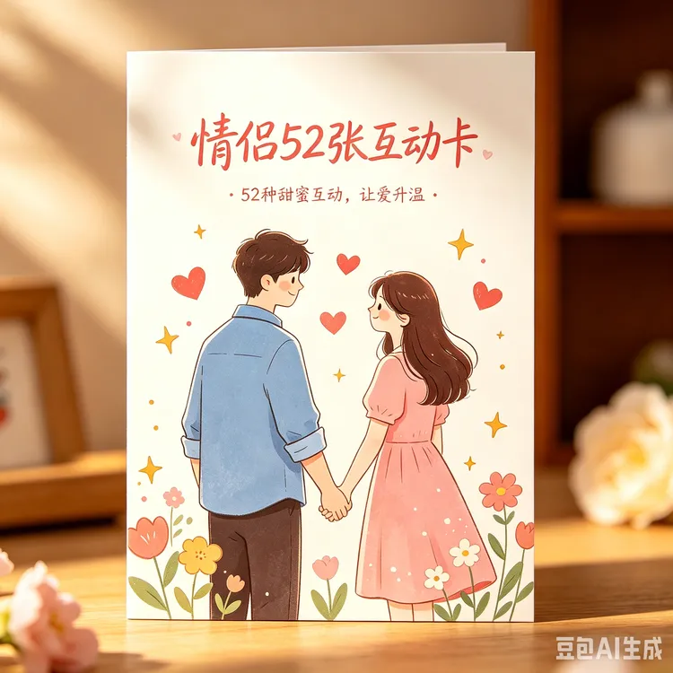 情侣创意52种互动图卡卡片商品图