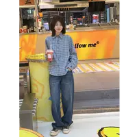 欧货【人人必备款】【恶魔眼睛】松弛感显瘦休闲老爹裤牛仔裤【111302】