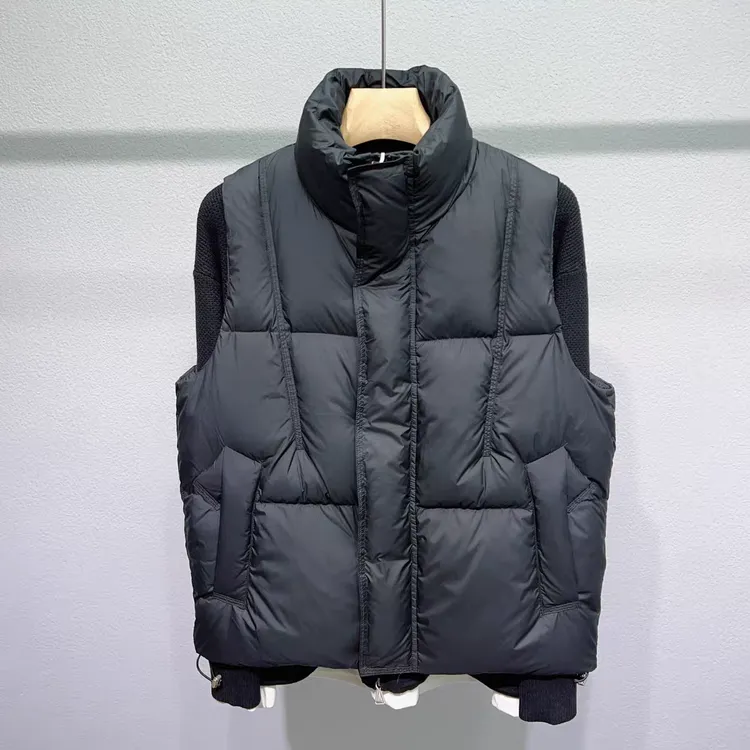 高充绒量白鸭绒羽绒马甲男2025新款背心保暖加厚坎肩百搭马夹潮