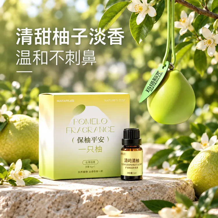 车载香薰挂件空气清新柚子扩香香薰室内车内除异味香氛芳香