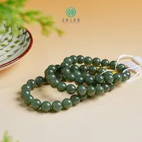 石惑珠宝~和田玉单圈手串圆珠约10mm-多样性发一