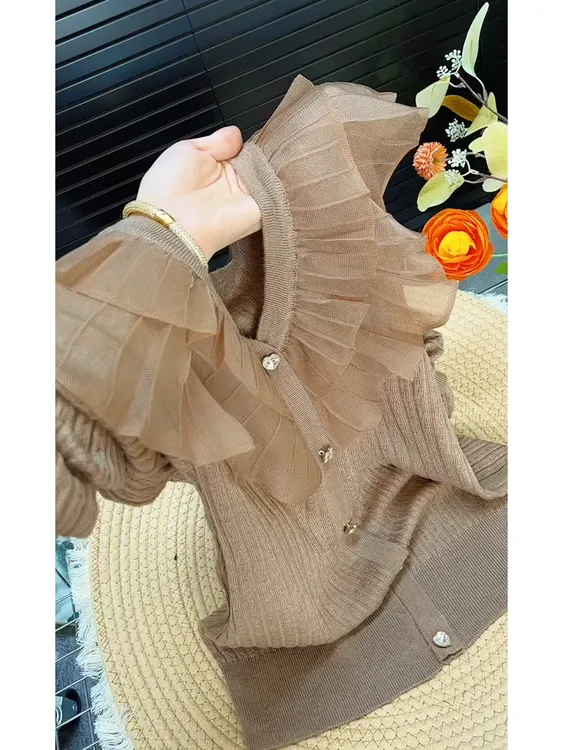 V领洋气针织衫女毛衣2025秋冬装新款女装韩版时尚上衣内搭打底衫