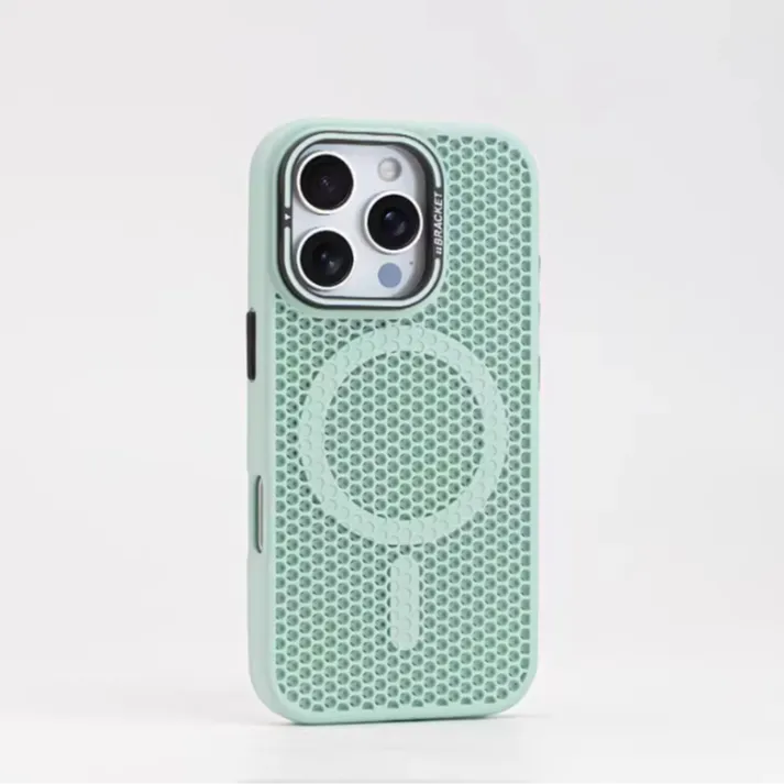 适用苹果手机壳iphone17/16/15promax散热磁吸镜头支架成熟保护套