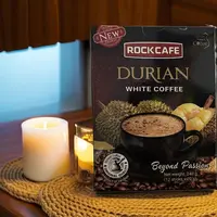 【榴莲咖啡】越南原装进口rockcaff榴莲咖啡三合一白咖啡20克*12条