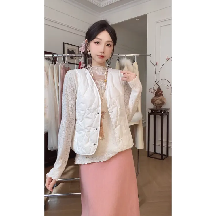 果果家  羽绒服内胆马甲2025女冬季马甲内胆