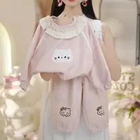 女童2025秋冬季新款花边领加绒加厚卫衣束脚裤套装C23806
