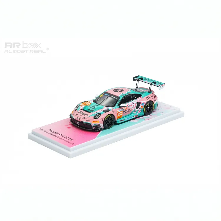 AR 1:64 保时捷911 GT3 R #22 十里桃花涂装 合金车收藏模型