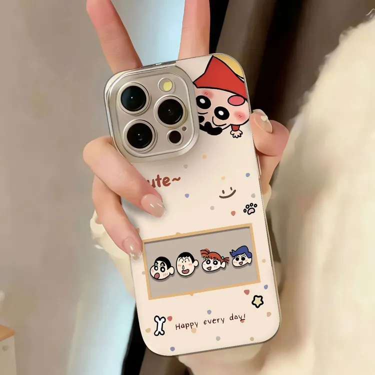 可爱小新kt猫手机壳适用苹果17pro/16promax15太空壳小米华为创意