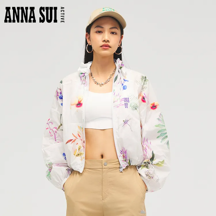 ANNA SUI安娜苏运动 海神花防泼水花园防晒衣轻量花苞领25141199A