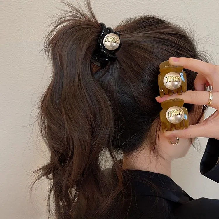 秋冬元气高马尾抓夹高级感发夹女后脑勺神器侧边刘海马尾小抓夹