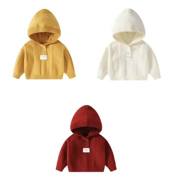 【小小童衣坊】针织衫带帽秋冬款打底衫婴儿冬季男女童上衣春秋款韩