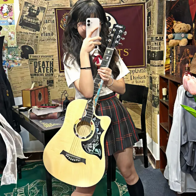 38寸初学者吉他41寸男女生入门成人练习乐器学生民谣木吉他