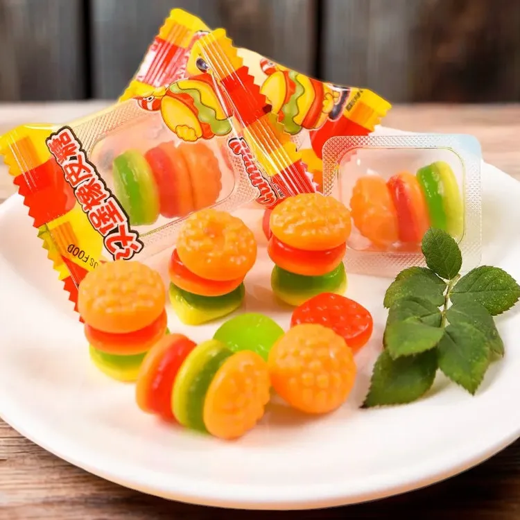 零食批发喜糖儿童汉堡软糖水果QQ糖怀旧休闲儿童零食品传统小吃