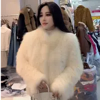 狐狸毛短款毛毛短外套#8126