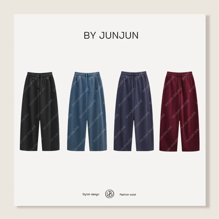 ByJunjunLisa奥利绒 洗水卫裤百搭休闲裤显瘦保暖松紧腰加绒长裤